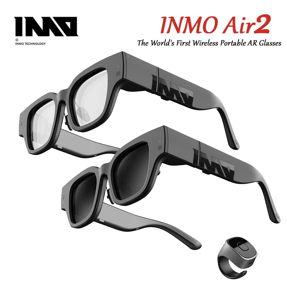 INMO Air2 Wireless Portable AR Smart Glasses Support Screen Touch Ring ...
