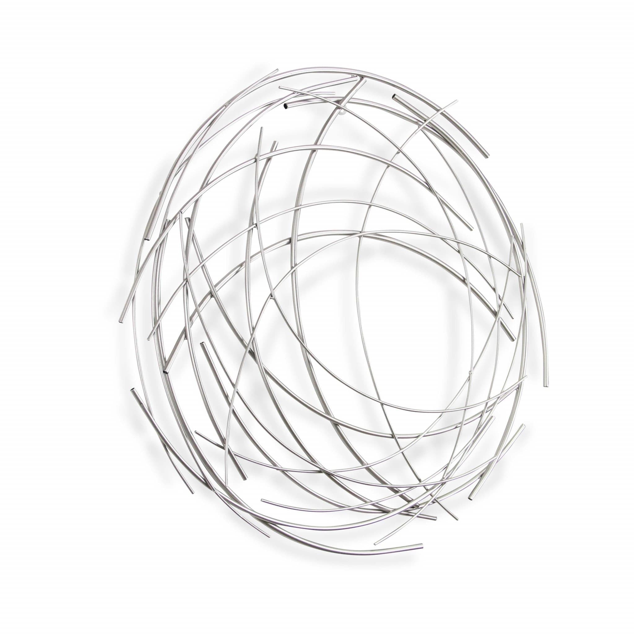 Statements2000 Silver Modern Metal Wall Art Sculpture Accent Decor by ...