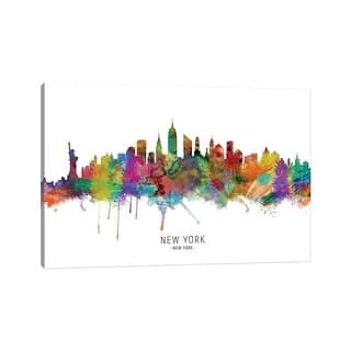 iCanvas "New York City Skyline" by Michael Tompsett Canvas Print - Bed ...