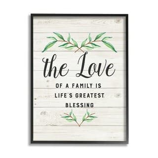 Stupell Love of Family Life's Greatest Blessing Motivational Phrase ...