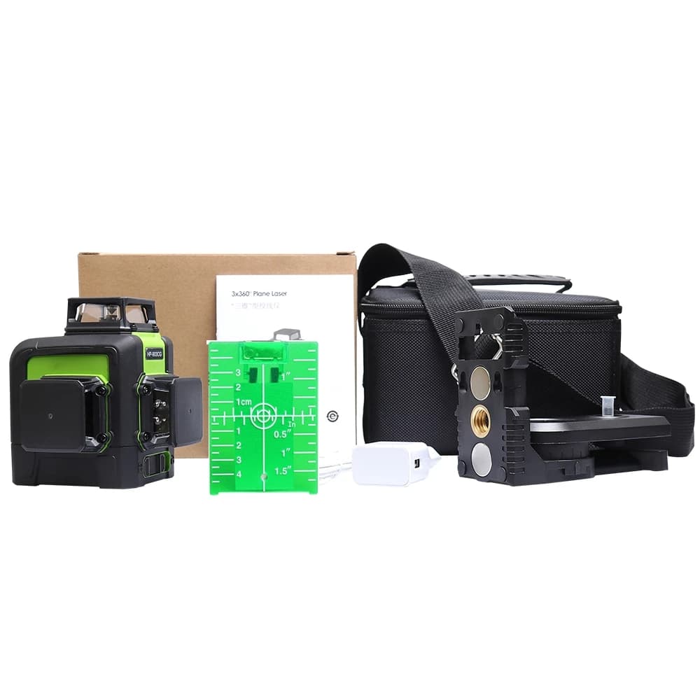 Huepar 903CG 12 Lines 3D Cross Line Laser Level Rechargeable Green ...