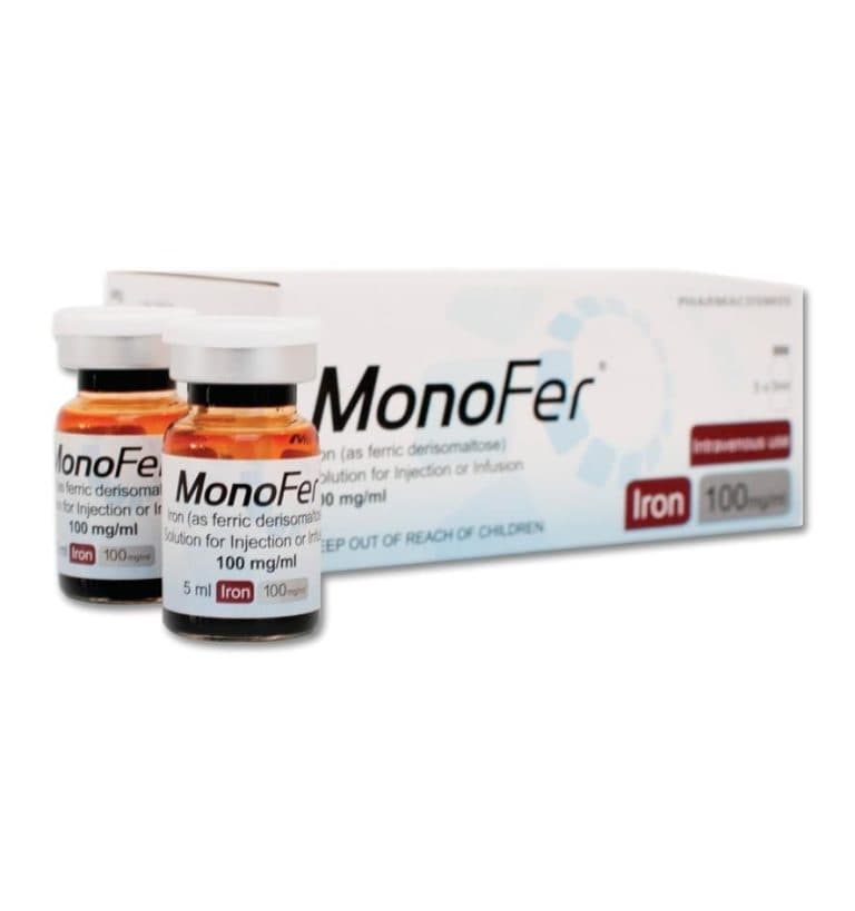 Monofer 100mg/1ml Injection 5 'S - Uses, Benefits, Side Effects