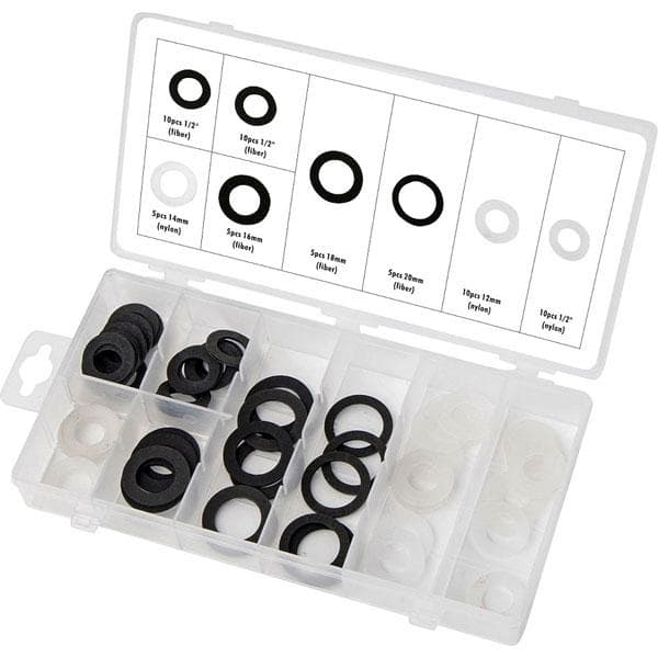 Assorted Pack - Washers / Gaskets - Fibre & Nylon - All Tools Direct