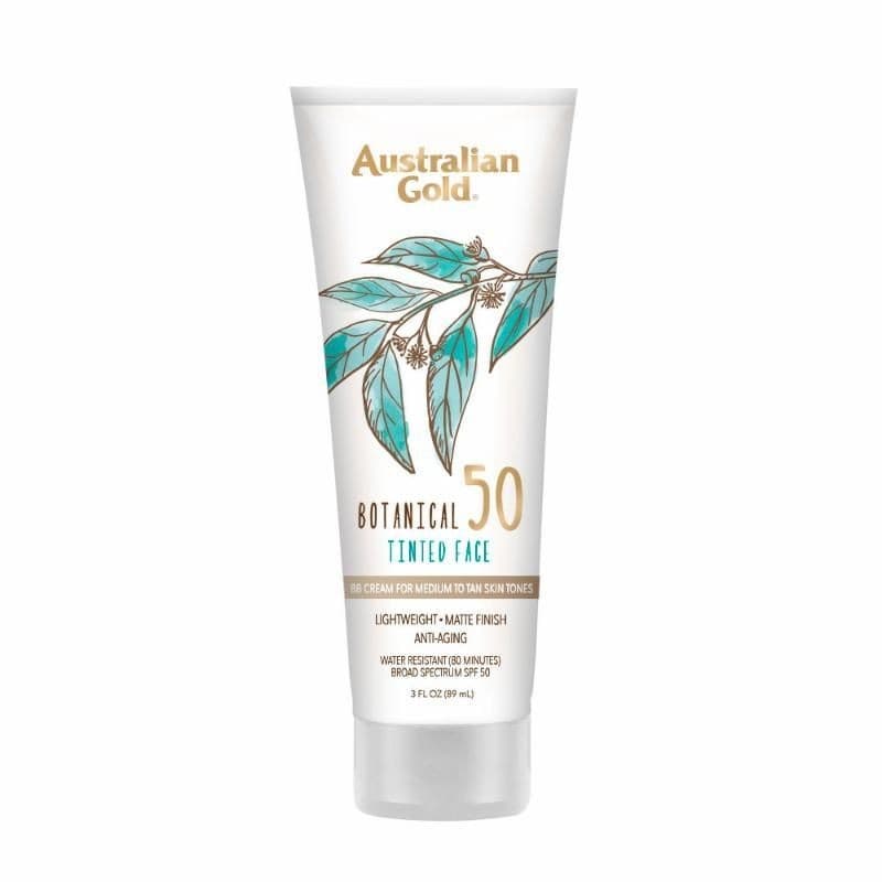 AUSTRALIAN GOLD BOTANICAL SPF 50 TINTED FACE SUNSCREEN LOTION MEDIUM TO TAN