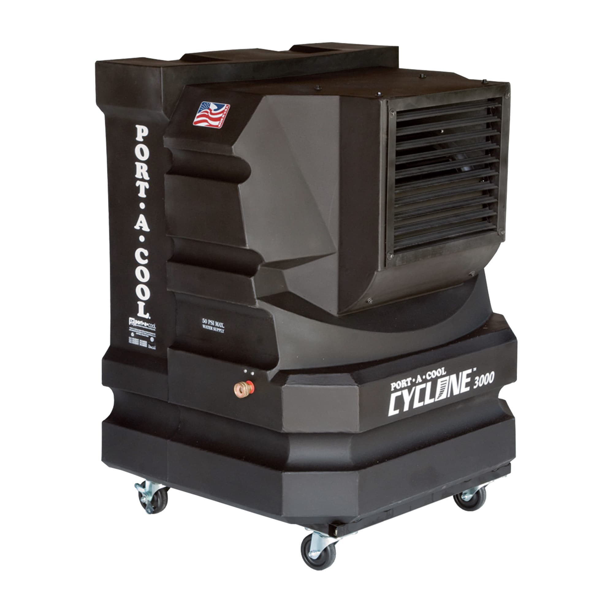 Portacool Cyclone 3000 Portable Evaporative Cooler Unit, Black, Model ...