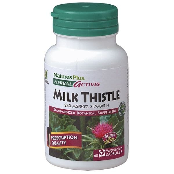 Nature's Plus Herbal Actives Milk Thistle 250 mg 60 veg.caps ...