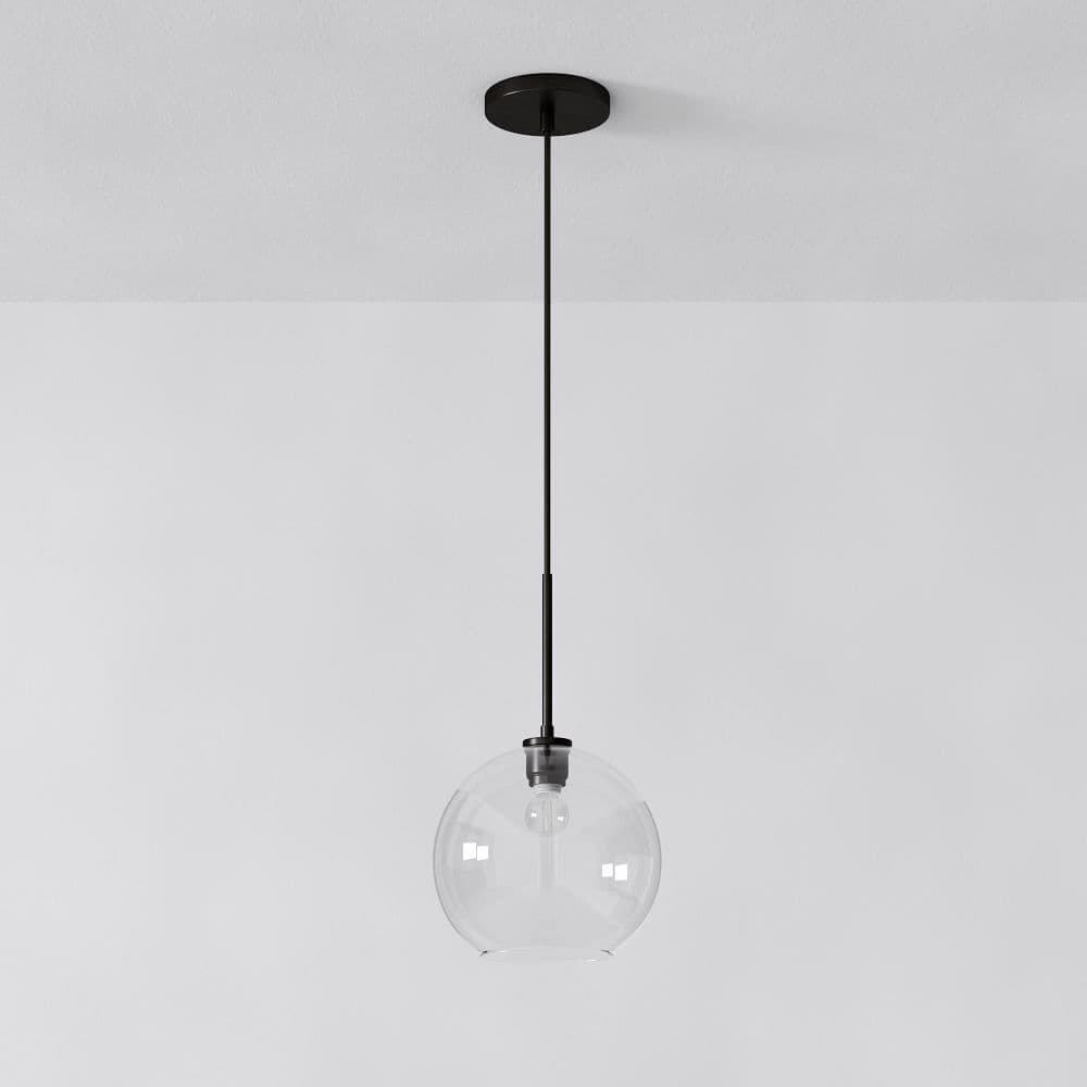 Sculptural Glass Globe Pendant - Clear | West Elm