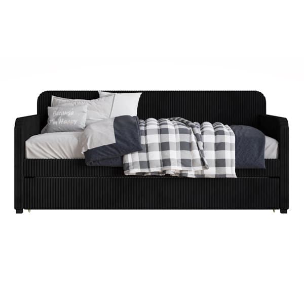 Etta Avenue™ Antonius Upholstered Daybed with Trundle & Reviews | Wayfair
