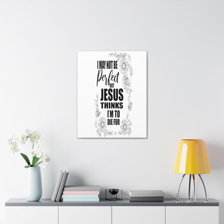 Fleur De Lis Living Jesus Thinks Bible Verse Canvas Christian Wall Art ...
