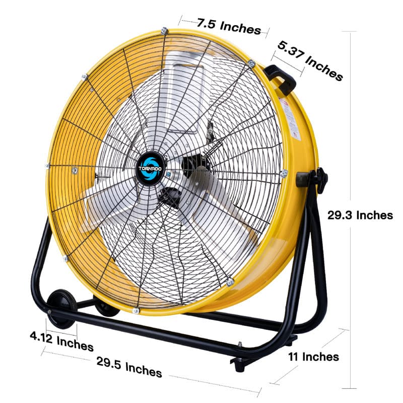 Tornado Fans Tornado - 24 Inch High Velocity Heavy Duty Tilt Metal Drum ...