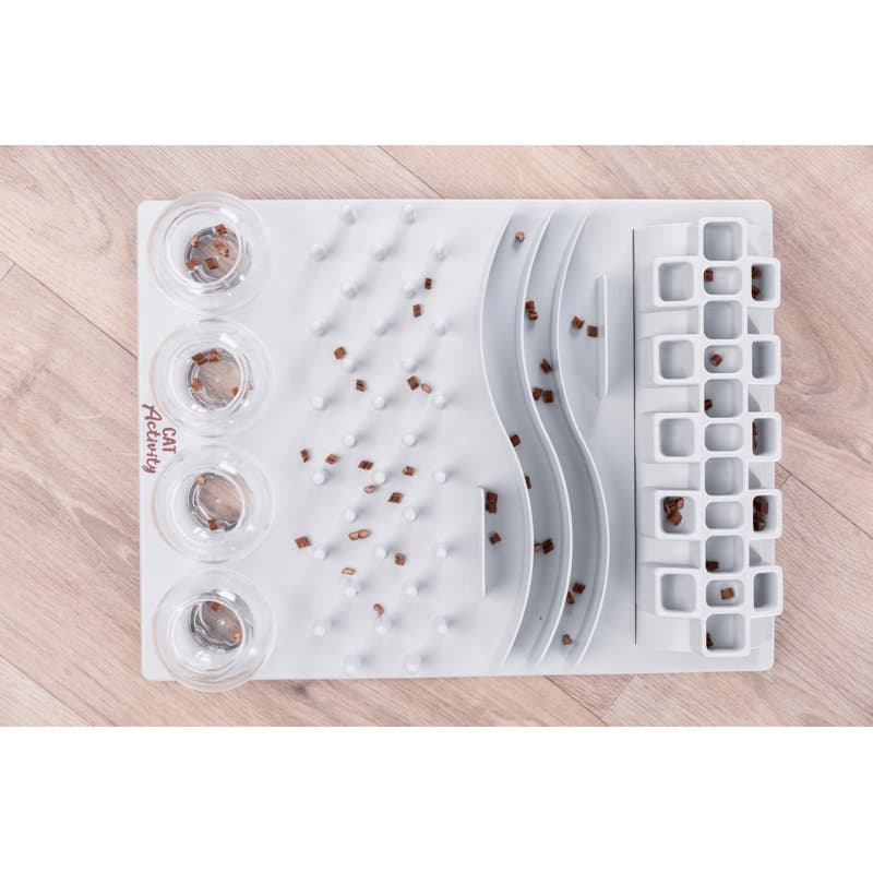 TRIXIE Fun Board Strategy Game for Cats, Puzzle Toy, Treat Dispenser ...
