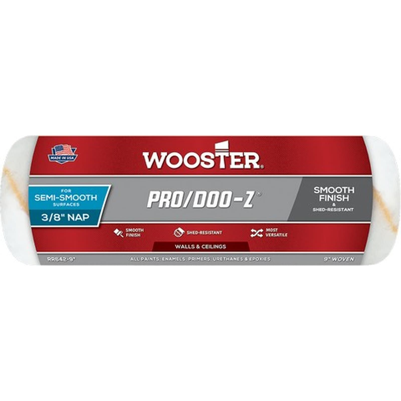 FixtureDisplays Wooster RR642 9" X 3/8" Nap Pro/Doo-Z Roller Cover-1PK ...