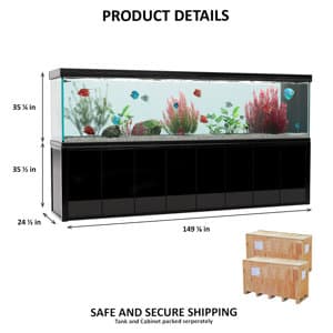 Aqua Dream 600 Gallon Tempered Glass Aquarium Black | Wayfair