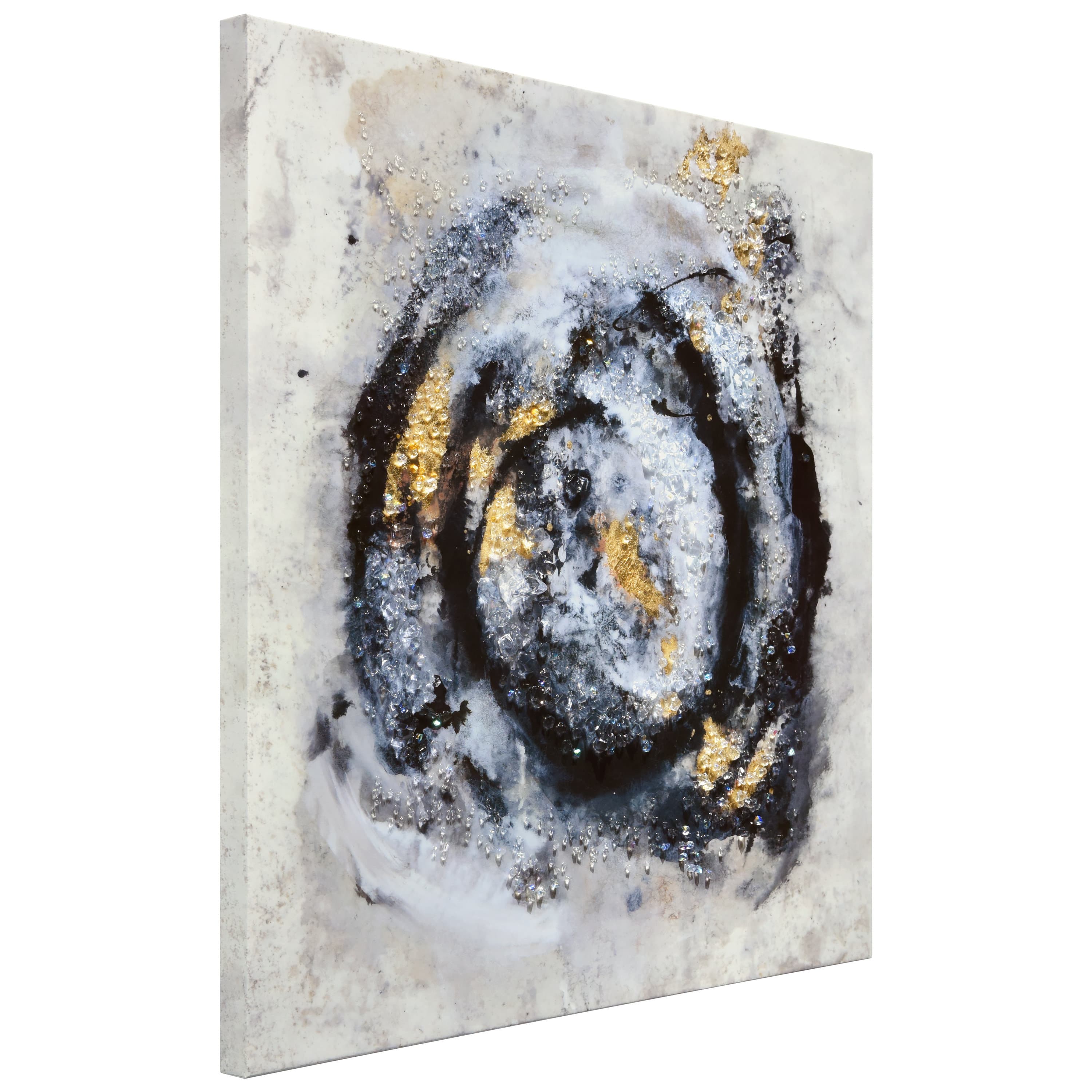 Everly Quinn "Cosmic Swirl II" Abstract Canvas Wall Art with Heavy ...