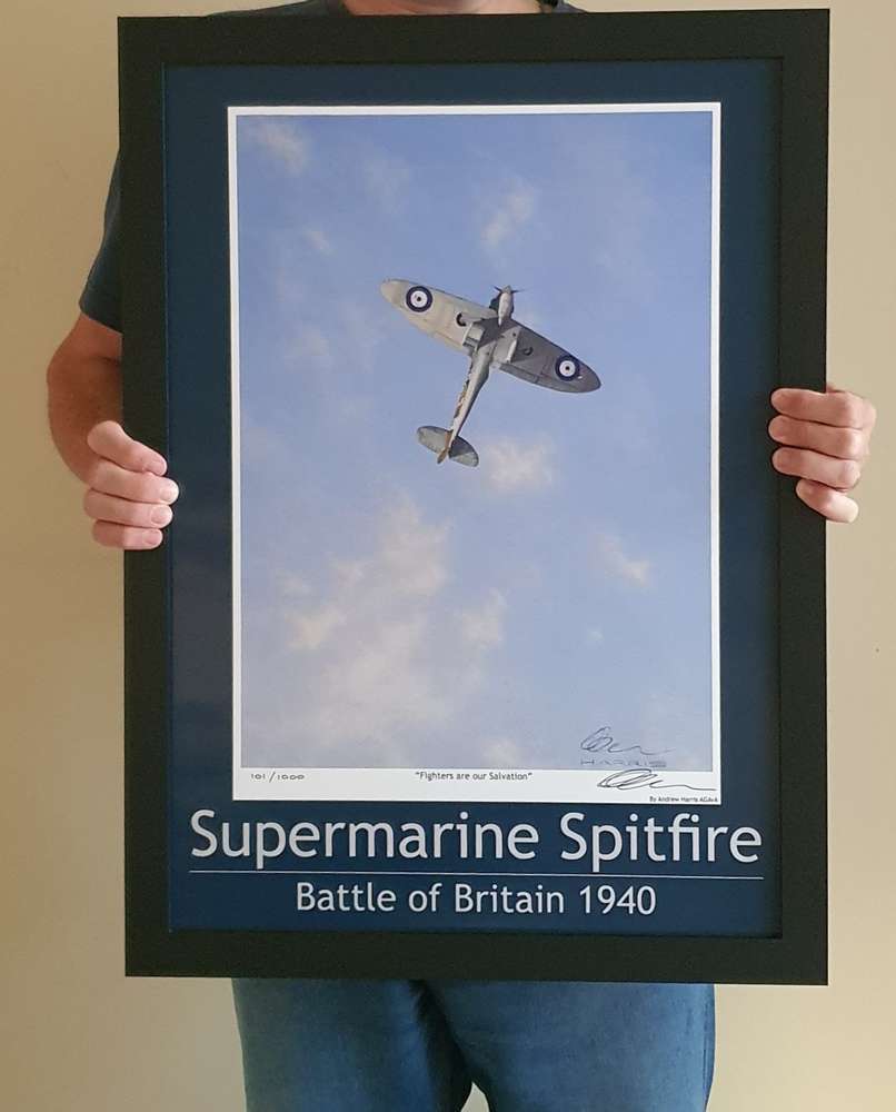 Framed A2 Limited Edition Battle of Britain Spitfire Poster