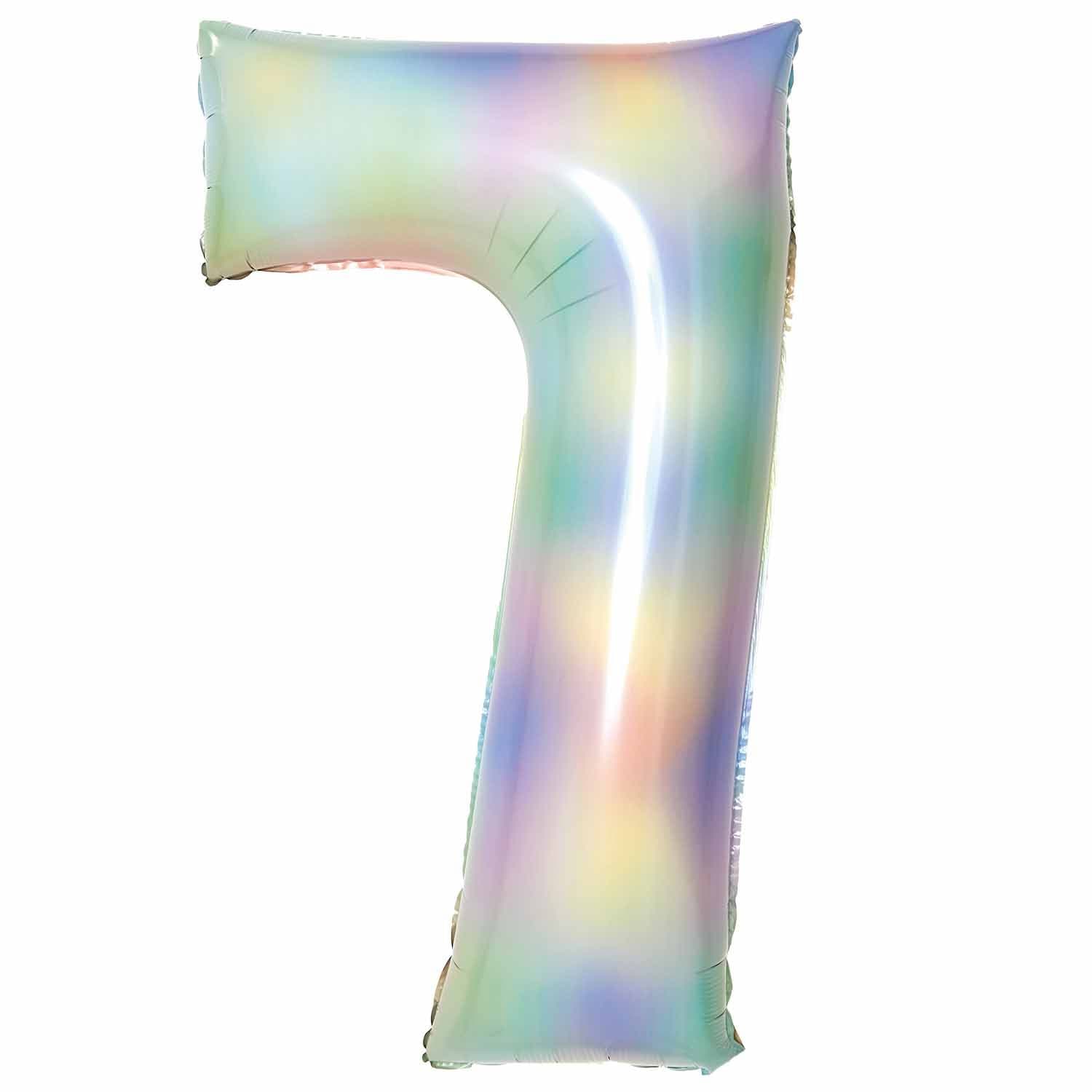 Buy Amscan 34 inch Pastel Rainbow Foil Number Balloons | Balloons4u