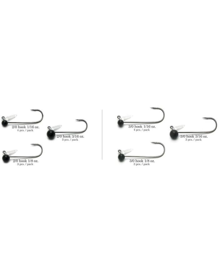 Keitech Tungsten Football Shakey Head Jig Head 1/32 Oz Size 2/0 HOOK