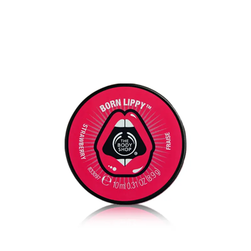 The Body Shop Born Lippy Pot Lip Balm Strawberry, 10ML | Online ...