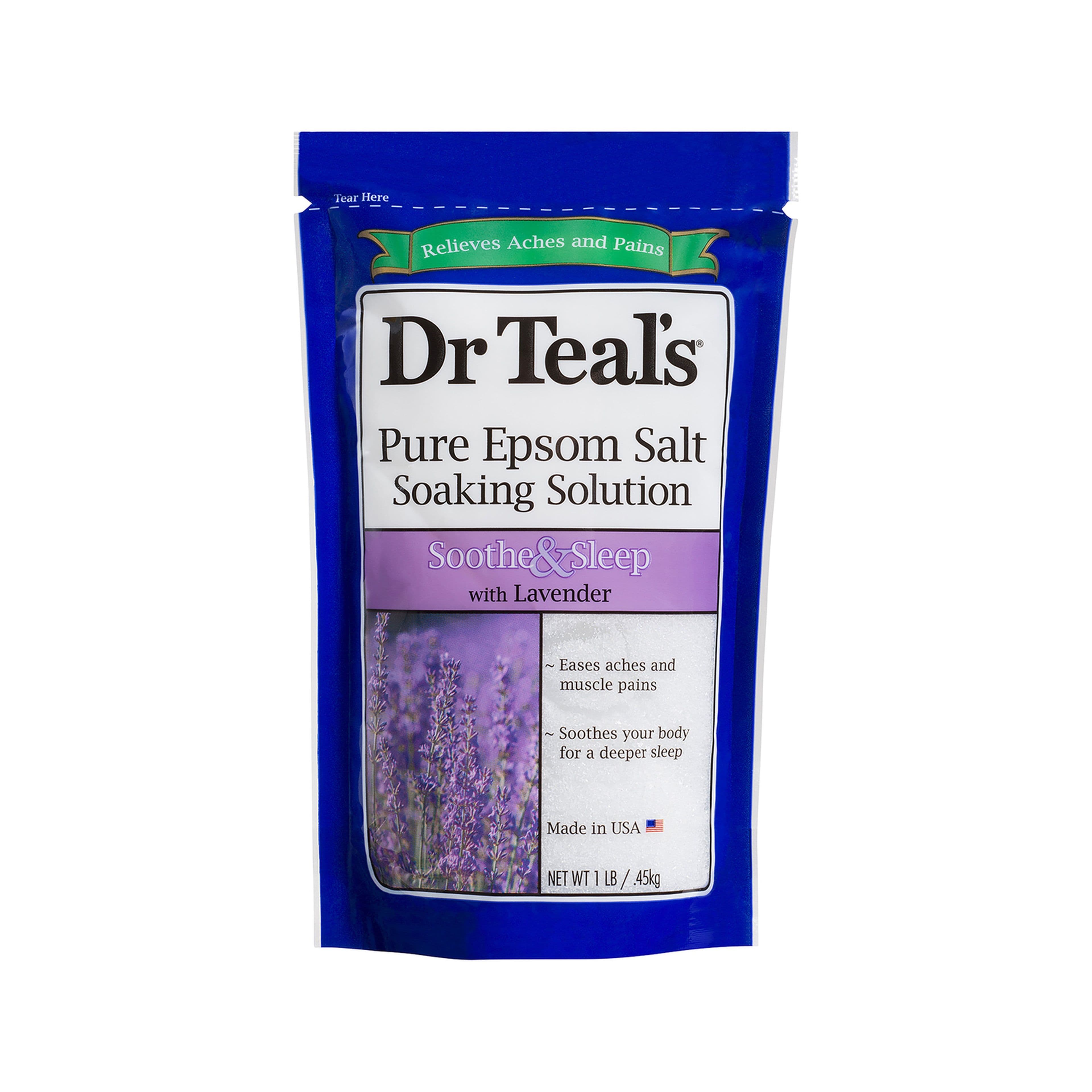 Dr Teal's Soothe & Sleep With Lavender Pure Epsom Salt Soaking Solution ...