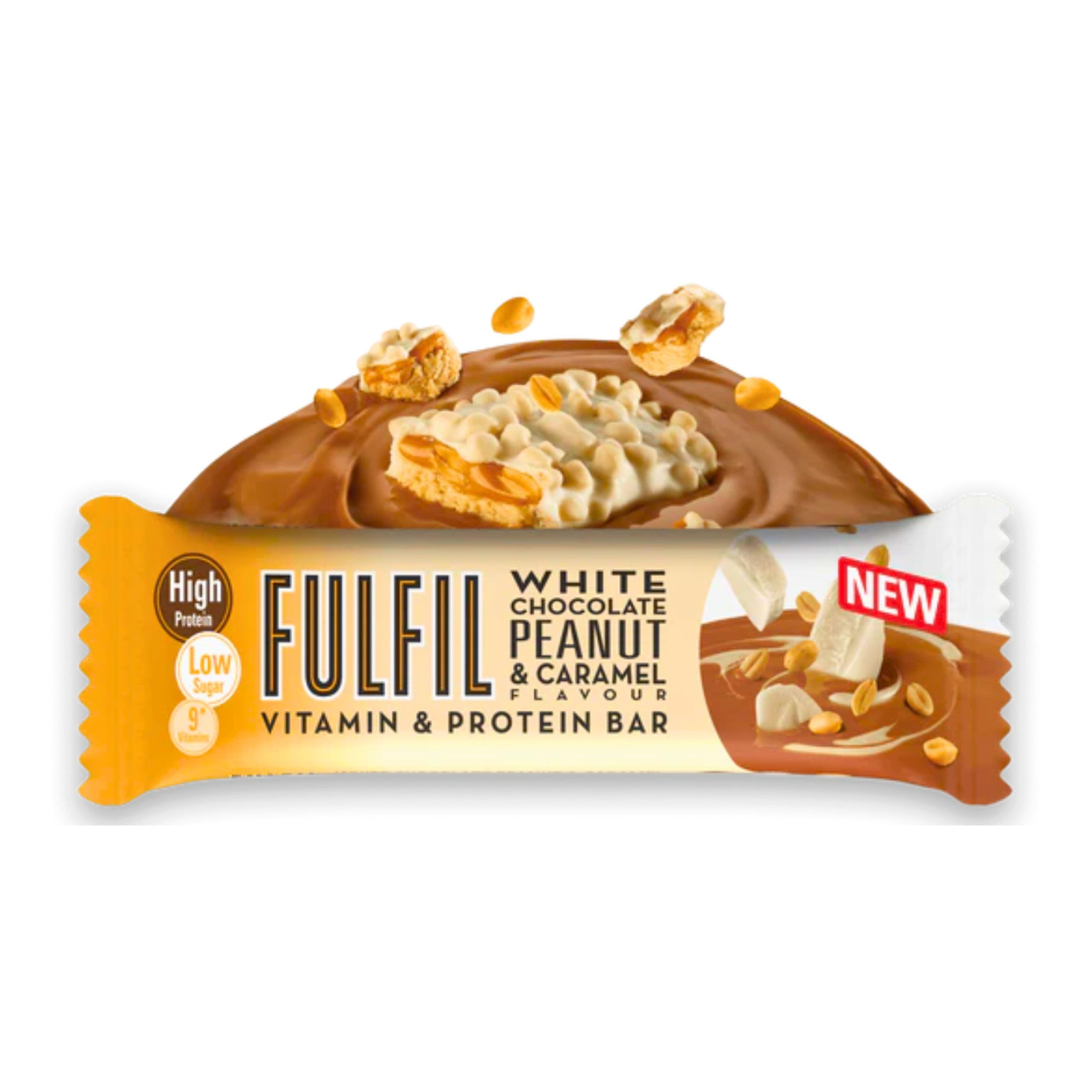 Fulfil 20g Protein, 9 Vitamins White Chocolate Peanut & Caramel Vitamin ...