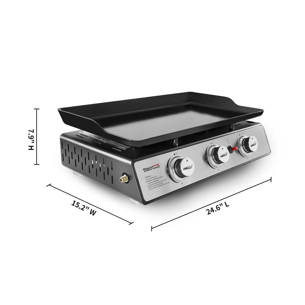 Royal Gourmet PD1301S 24 in. 3-Burner Portable Table Top Propane Gas ...