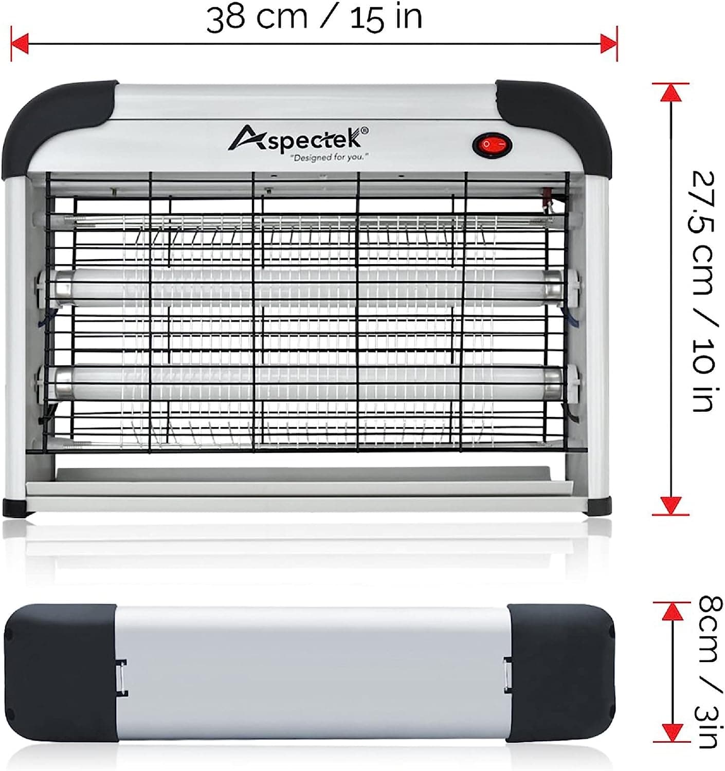 ASPECTEK Powerful 20W Electronic Indoor Insect Killer, Bug Zapper, Fly ...