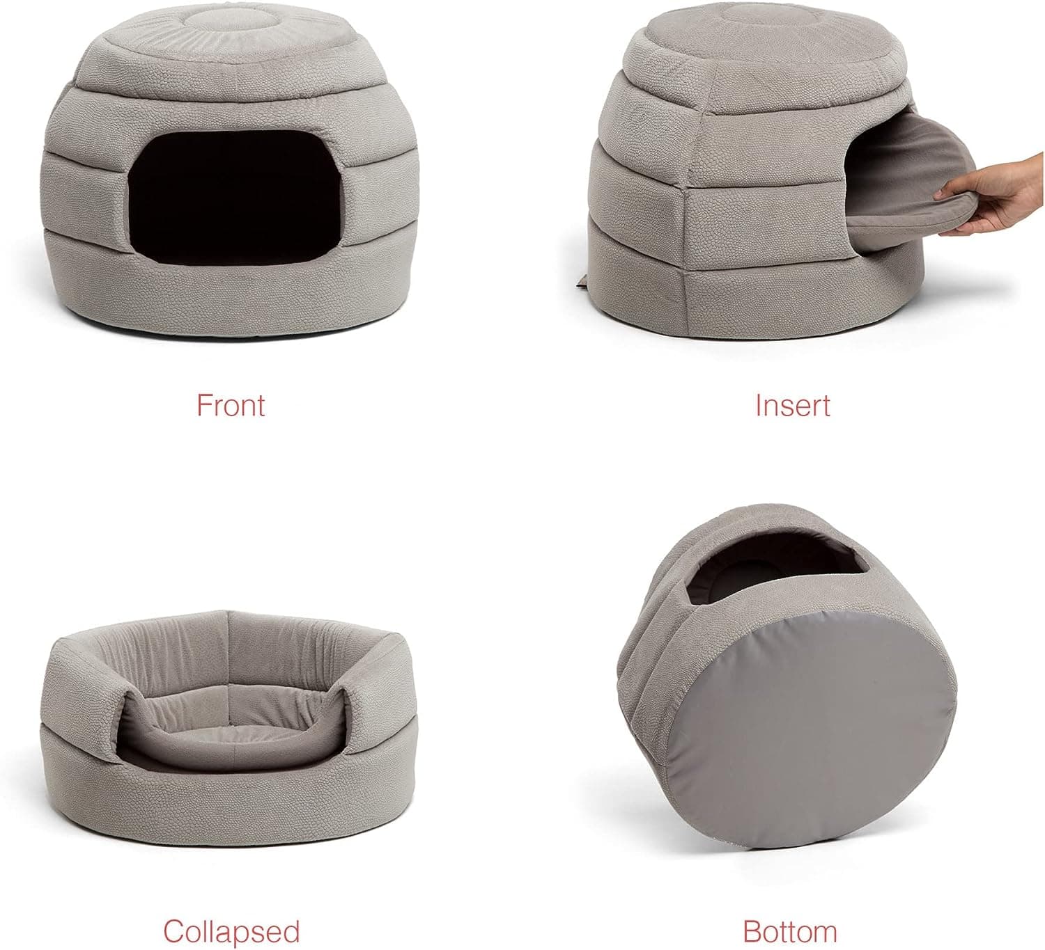 Honeycomb Convertible Cat and Dog Cave Bed - Birdies Doghouse