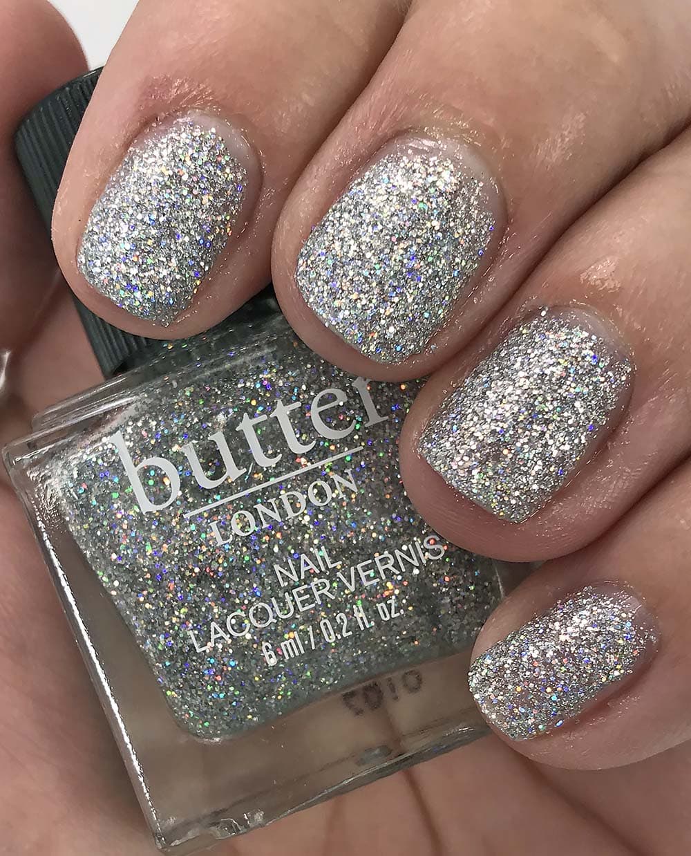 Butter London Glazen Peel-Off Glitter Nail Polish Review, Swatches