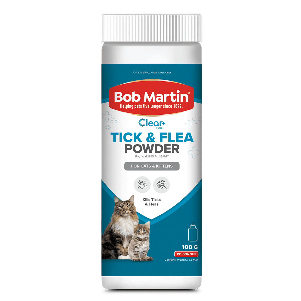Bob Martin Clear+ Tick & Flea Powder for Cats & Kittens 100g - Bob ...