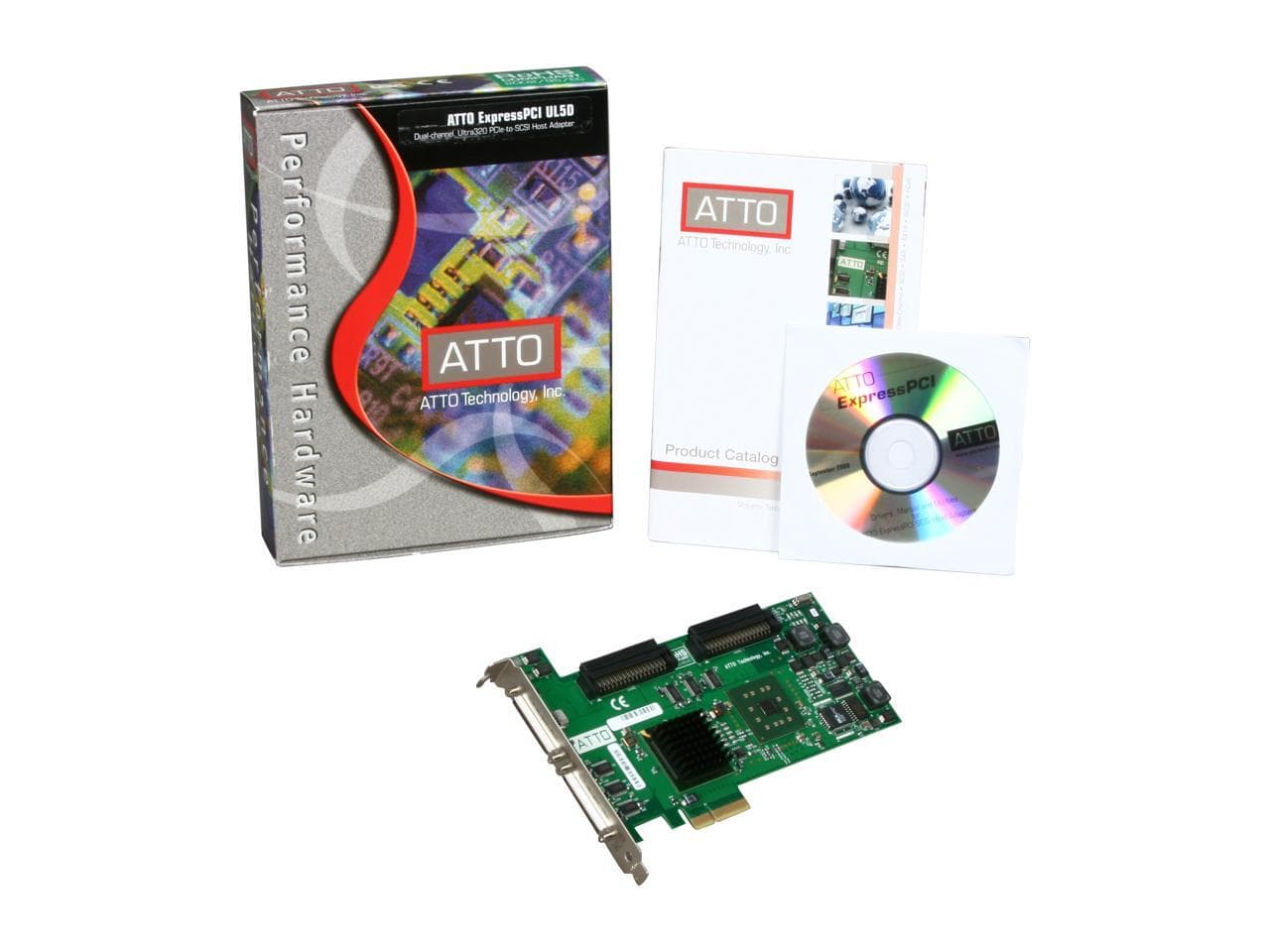 ATTO EPCI-UL5D-0R0 PCI Express Ultra320 SCSI Controller Card - Newegg.com