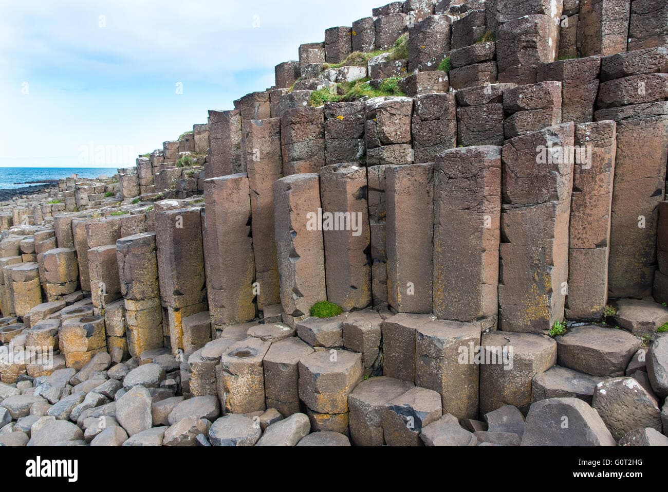 Basalt columns at the Giant's Causeway, Northern Ireland Stock Photo ...