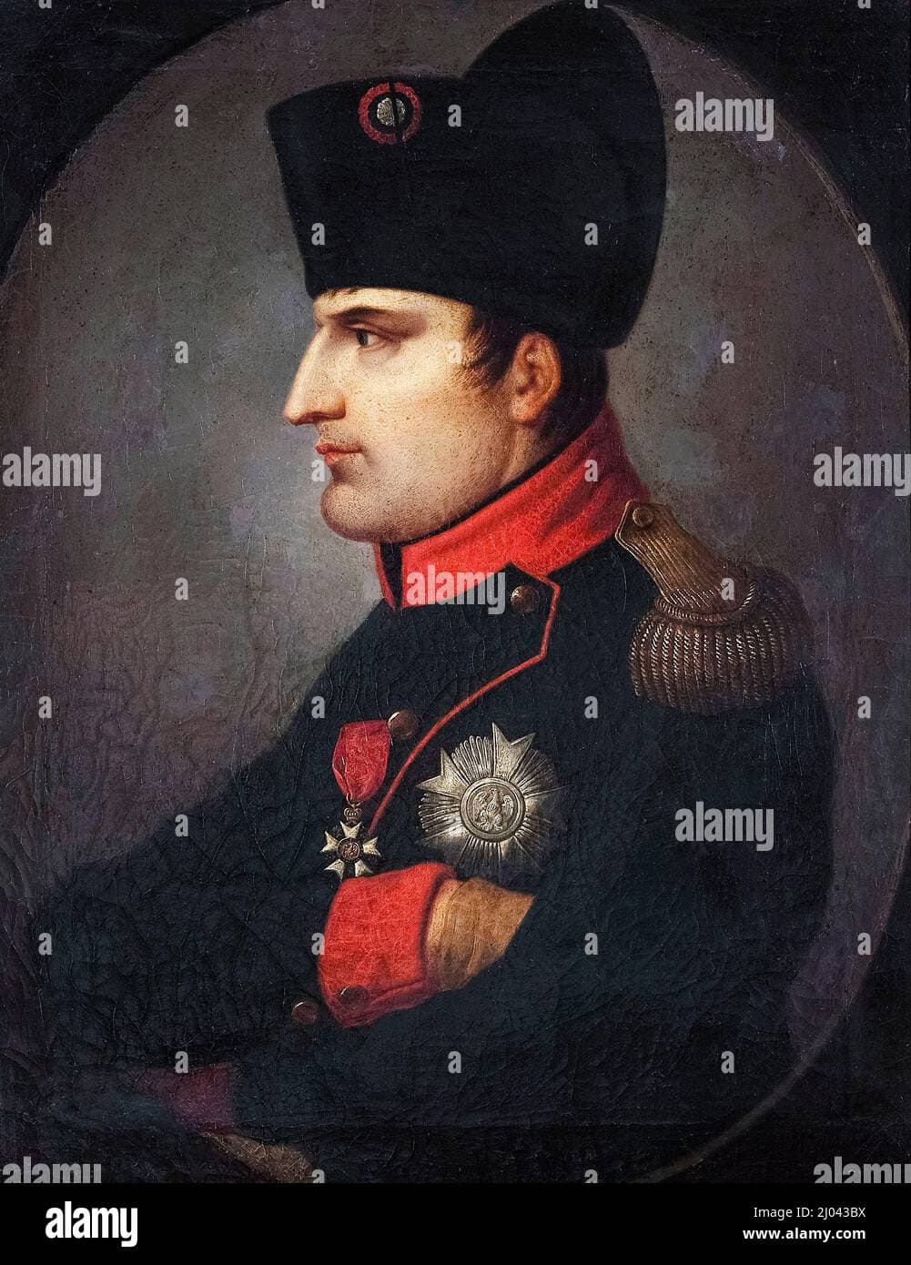 Buste de Napoléon Bonaparte (1769-1821), huile sur toile portrait peint ...