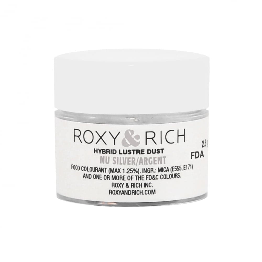 ROXY & RICH Nu Silver Hybrid Lustre Dust 2.5g - Cake Decorating ...