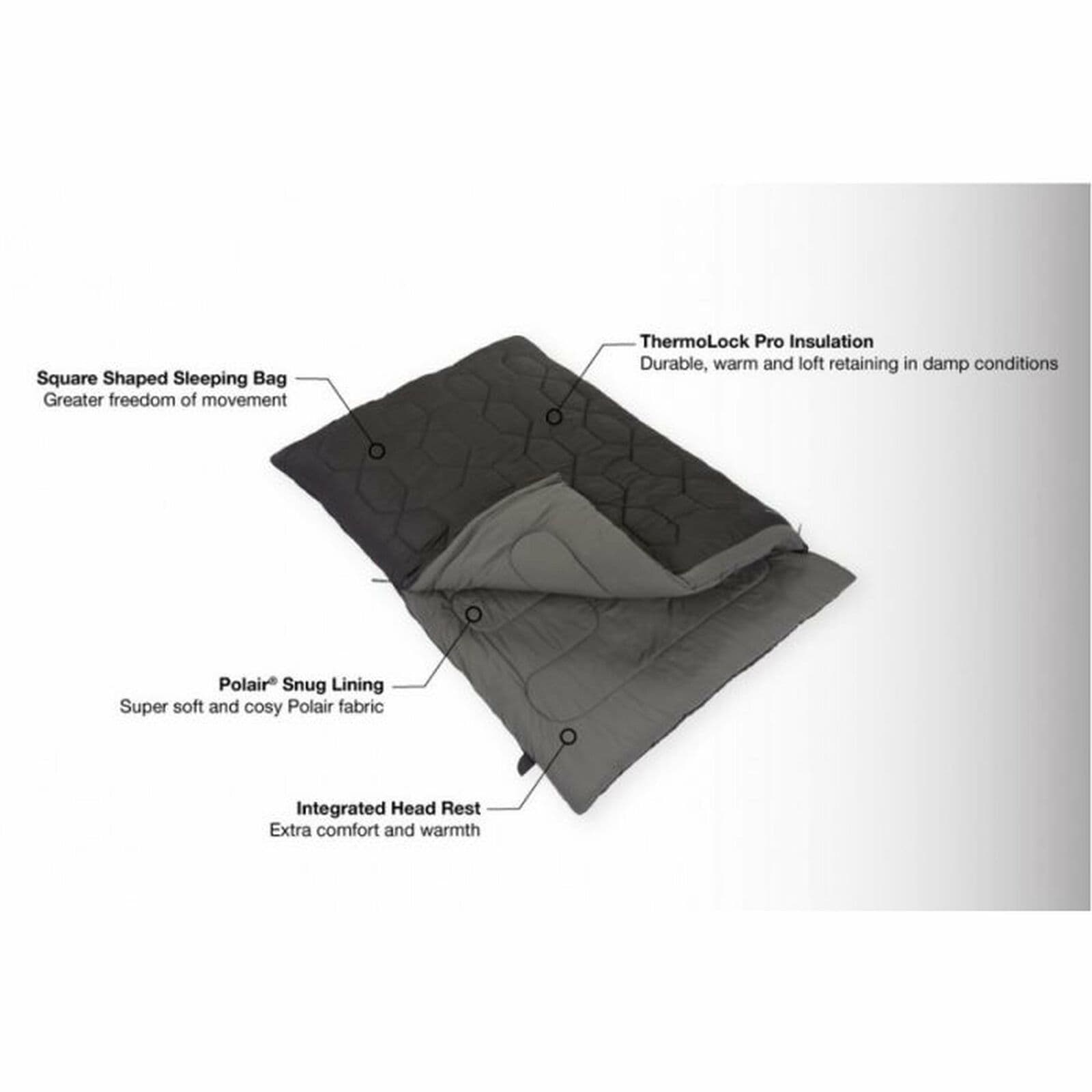 Vango Serenity Superwarm Double Sleeping Bag - Camper Happy