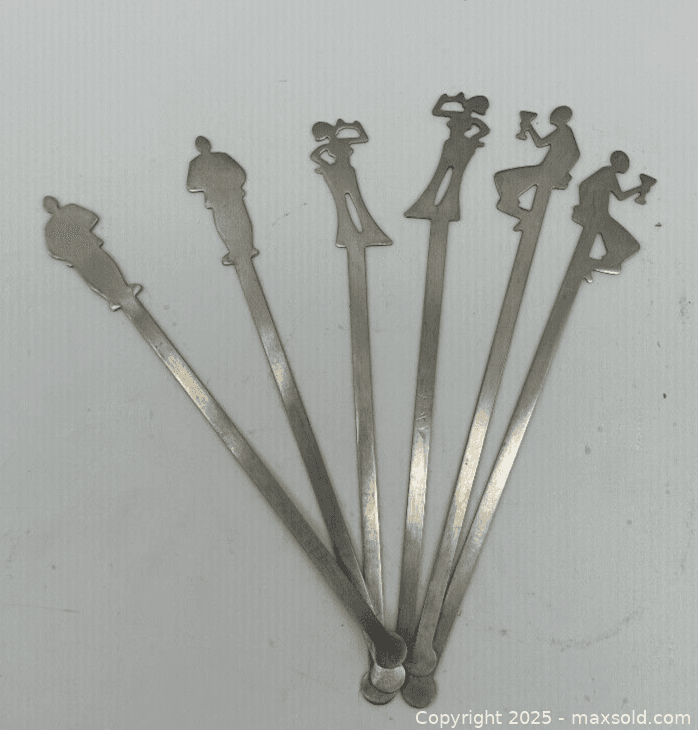 Set of 6 stainless steel swizzle sticks | Maxsold