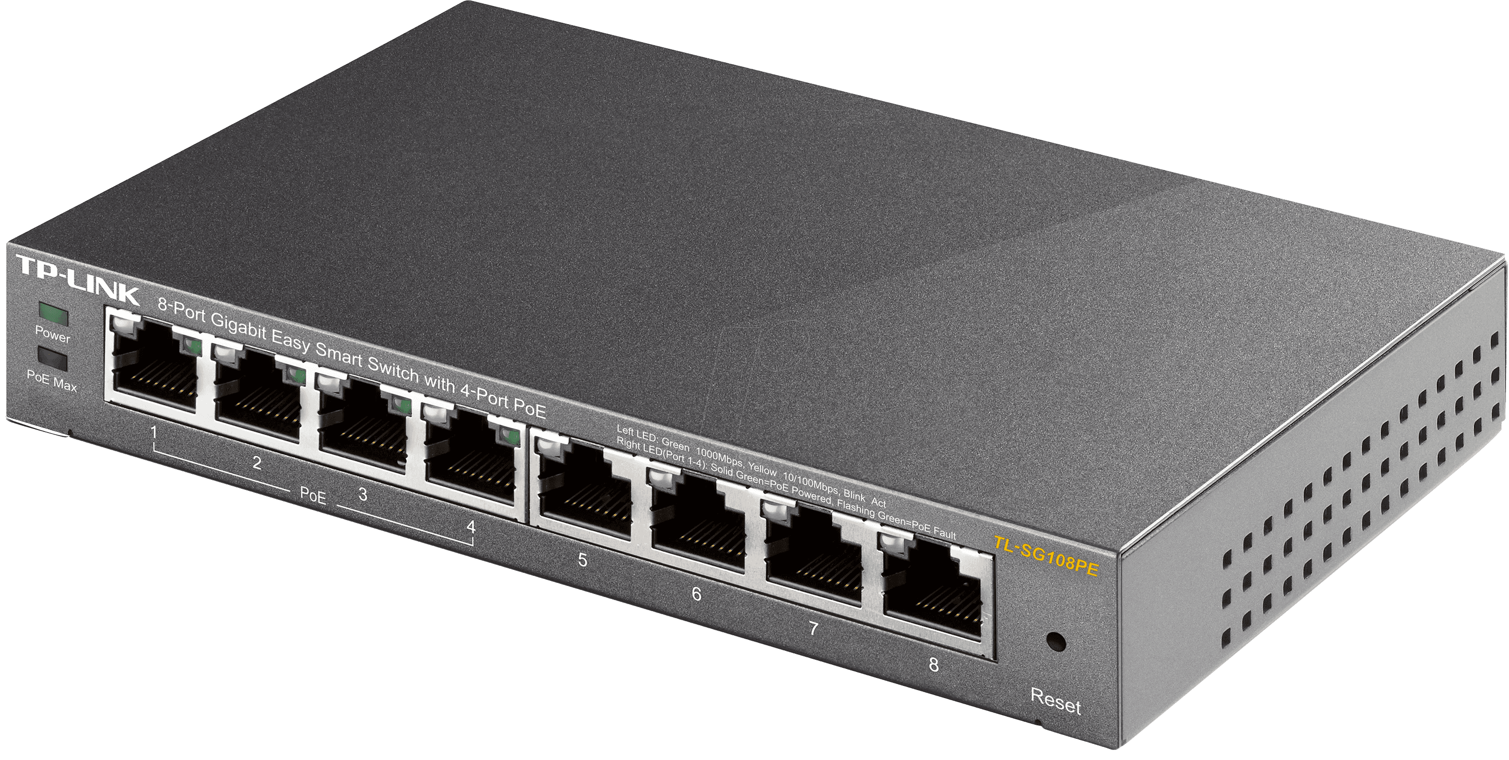 TPLINK TLSG108PE: 8-Port Gigabit Easy Smart Switch with 4-Port PoE at ...