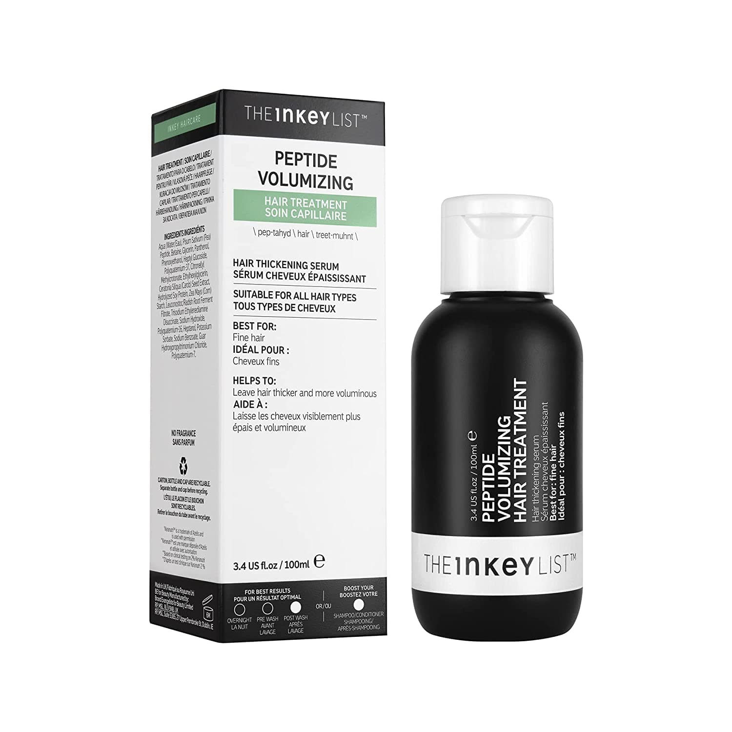 The Inkey List Peptide Volumizing Hair Treatment ingredients (Explained)