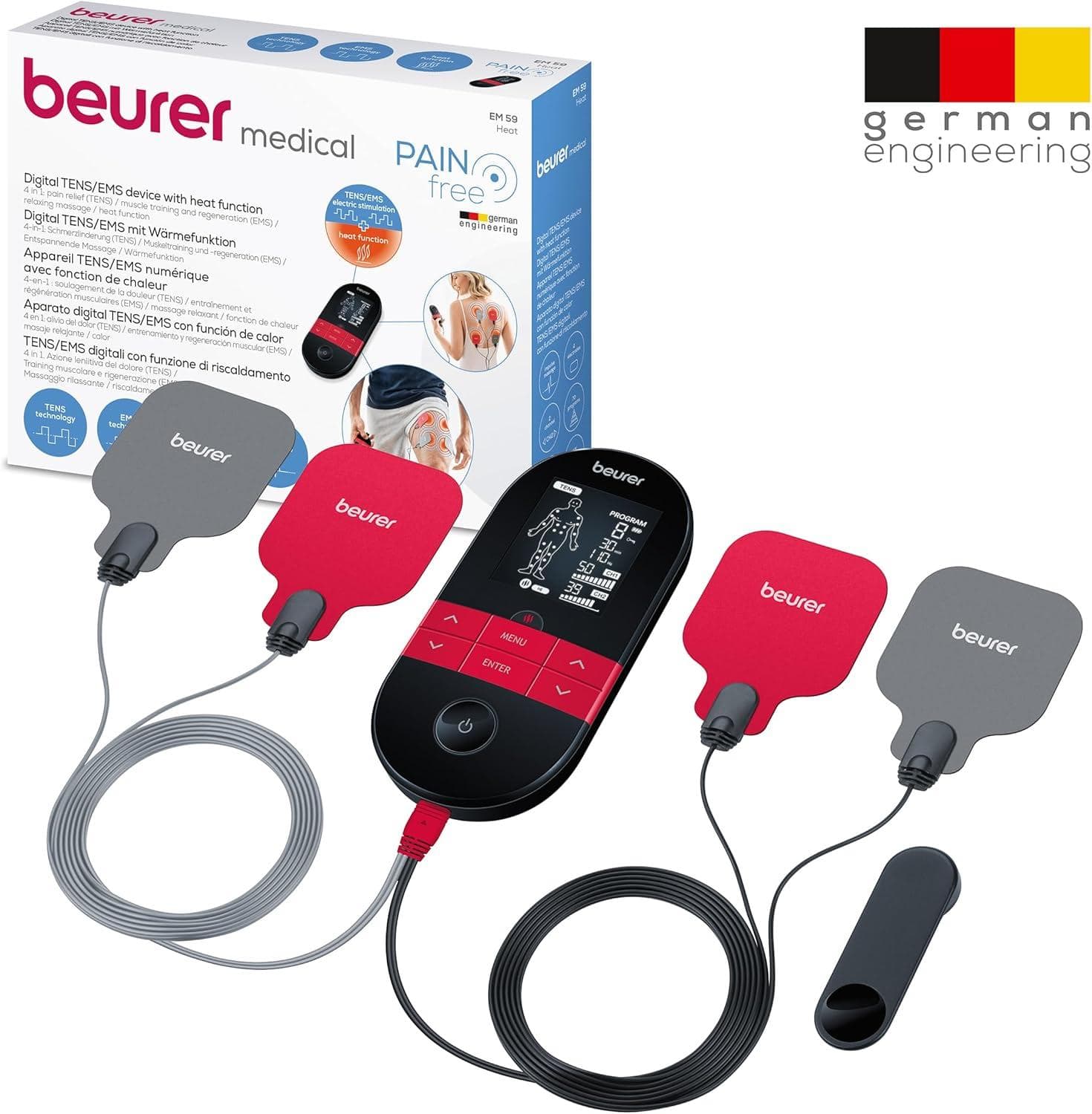 Beurer EM 49 Digital TENS/EMS Electric Nerves and Muscle Stimulation ...