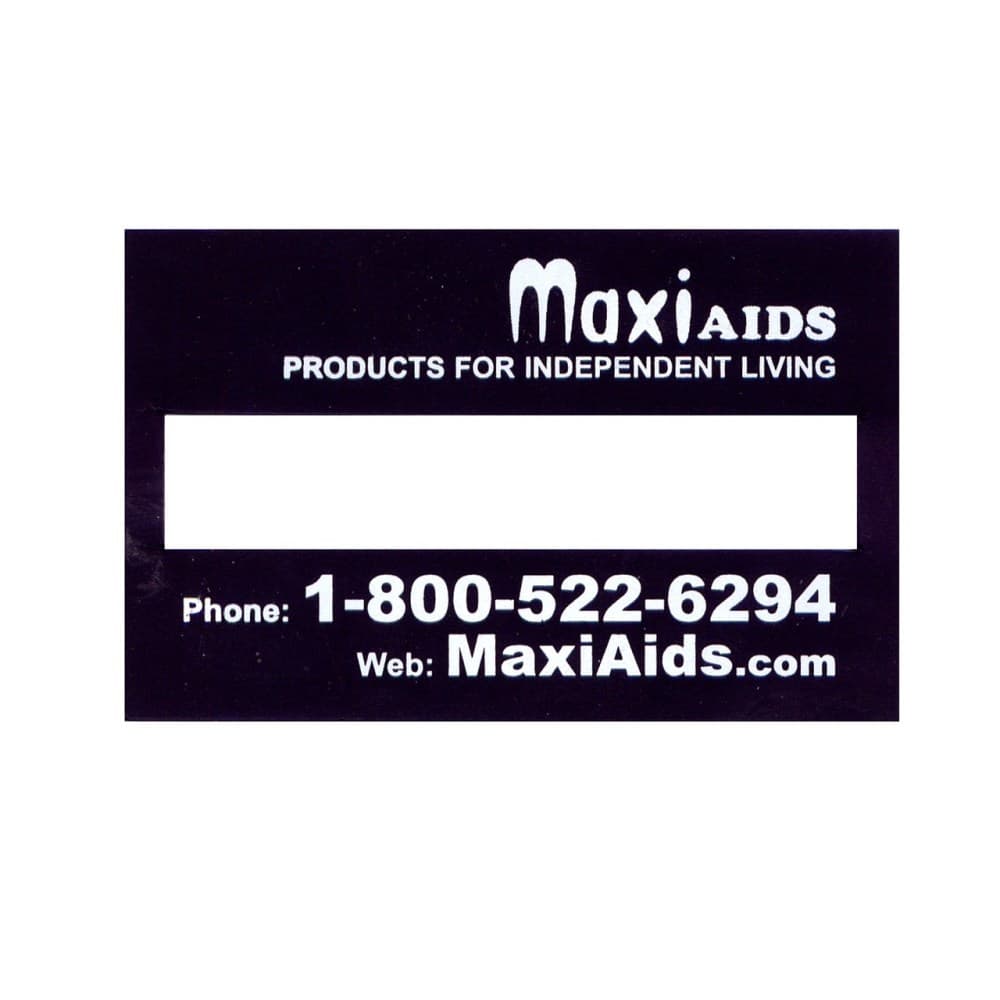 Signature Guide - Regular Black Plastic - MaxiAids Logo