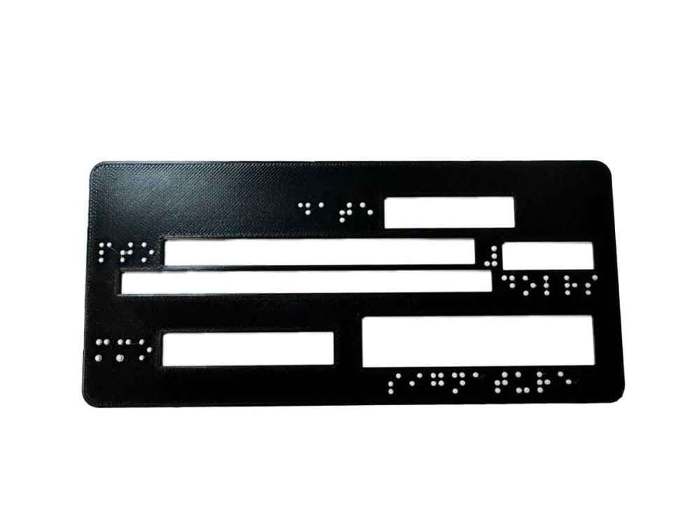 Braille EZ Check Writing Guide without Memo Space