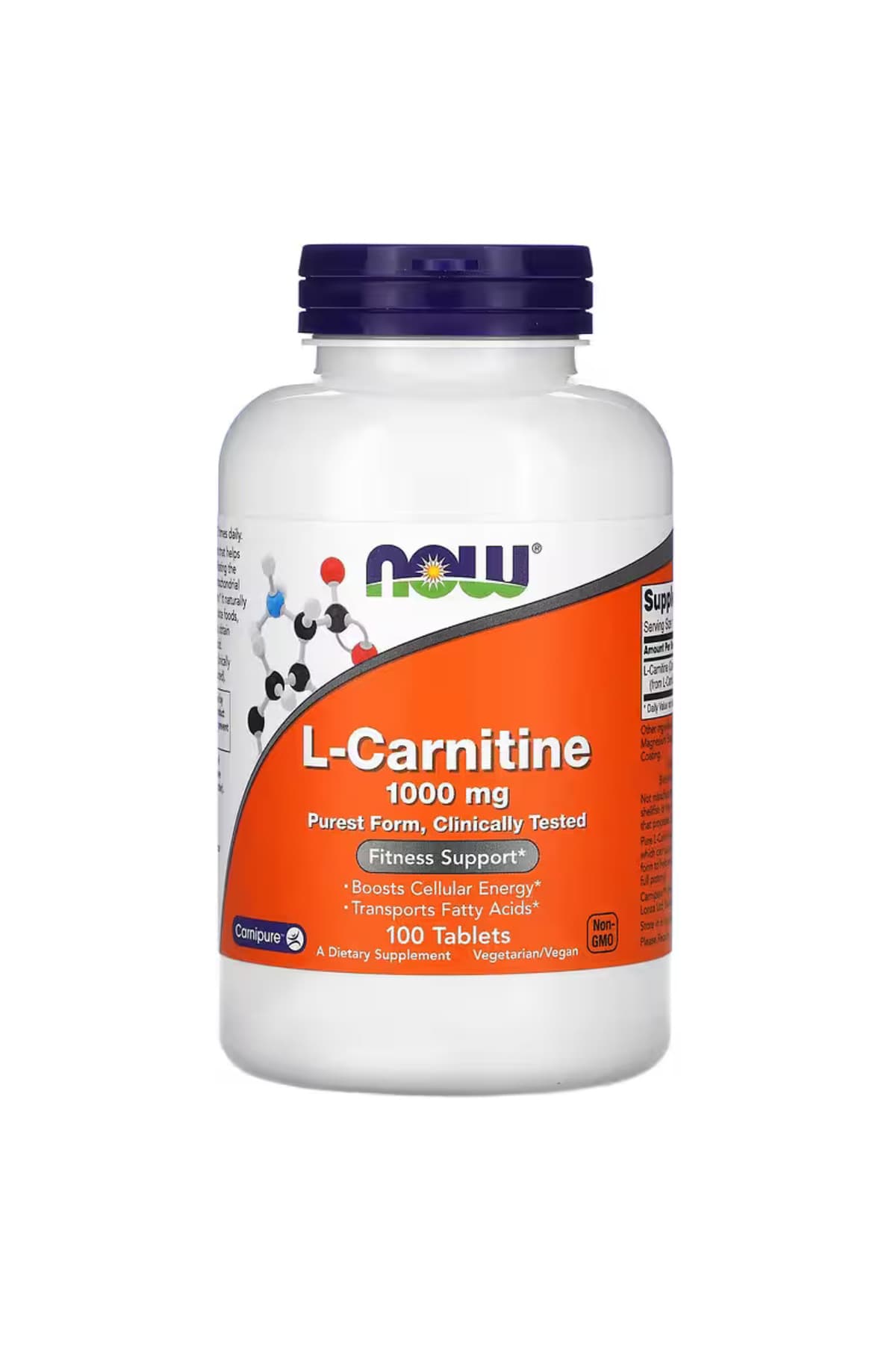 Now Foods L-Carnitine 1000 mg 100 Tablets- Trendyol
