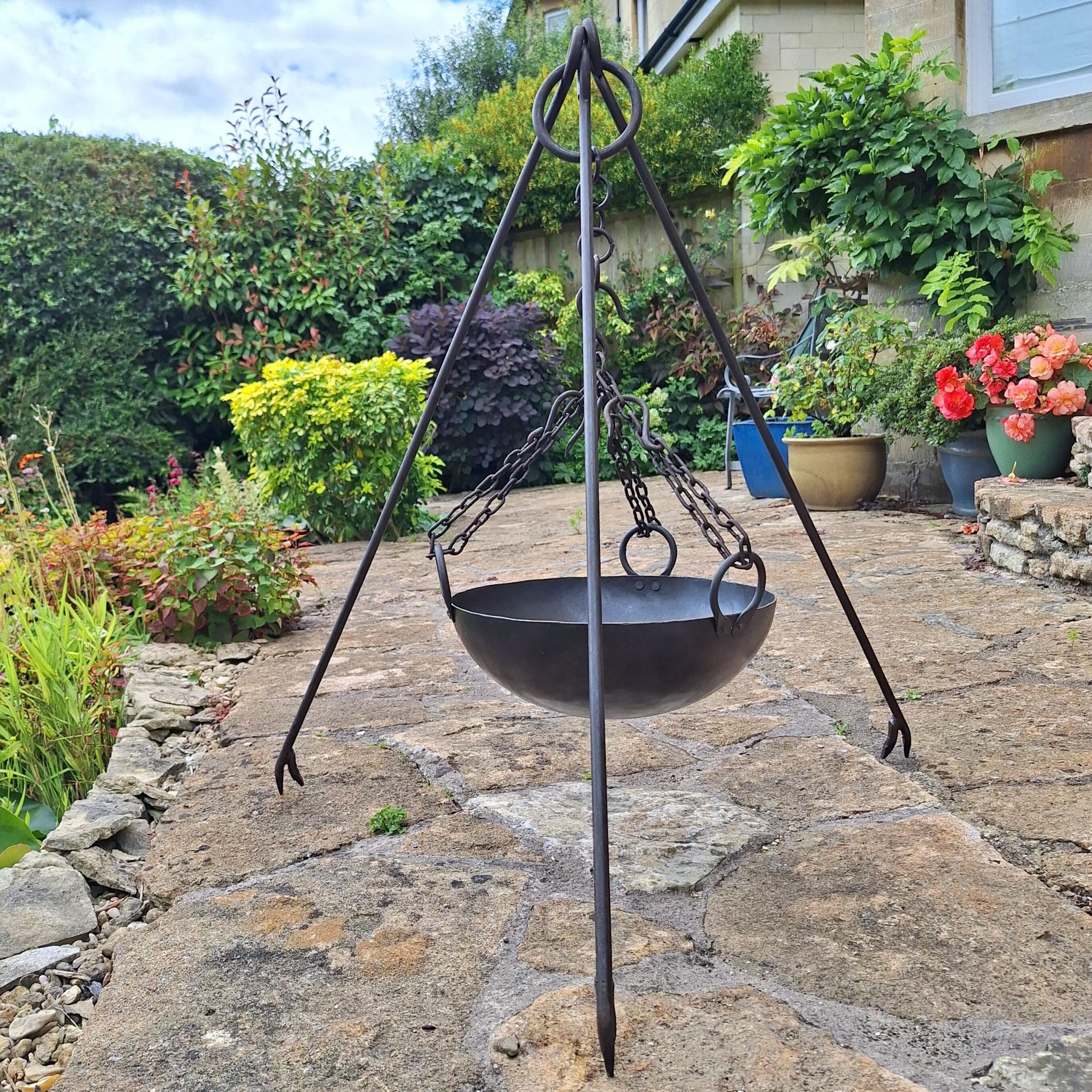 Kadai Tripod and Hanging Cooking Bowl