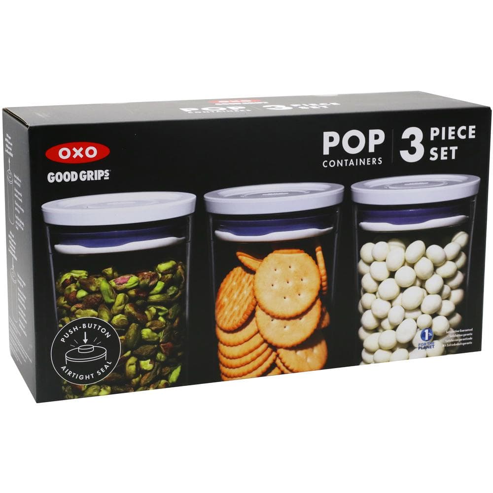 OXO Good Grips 3 Piece Round Pop Container Set