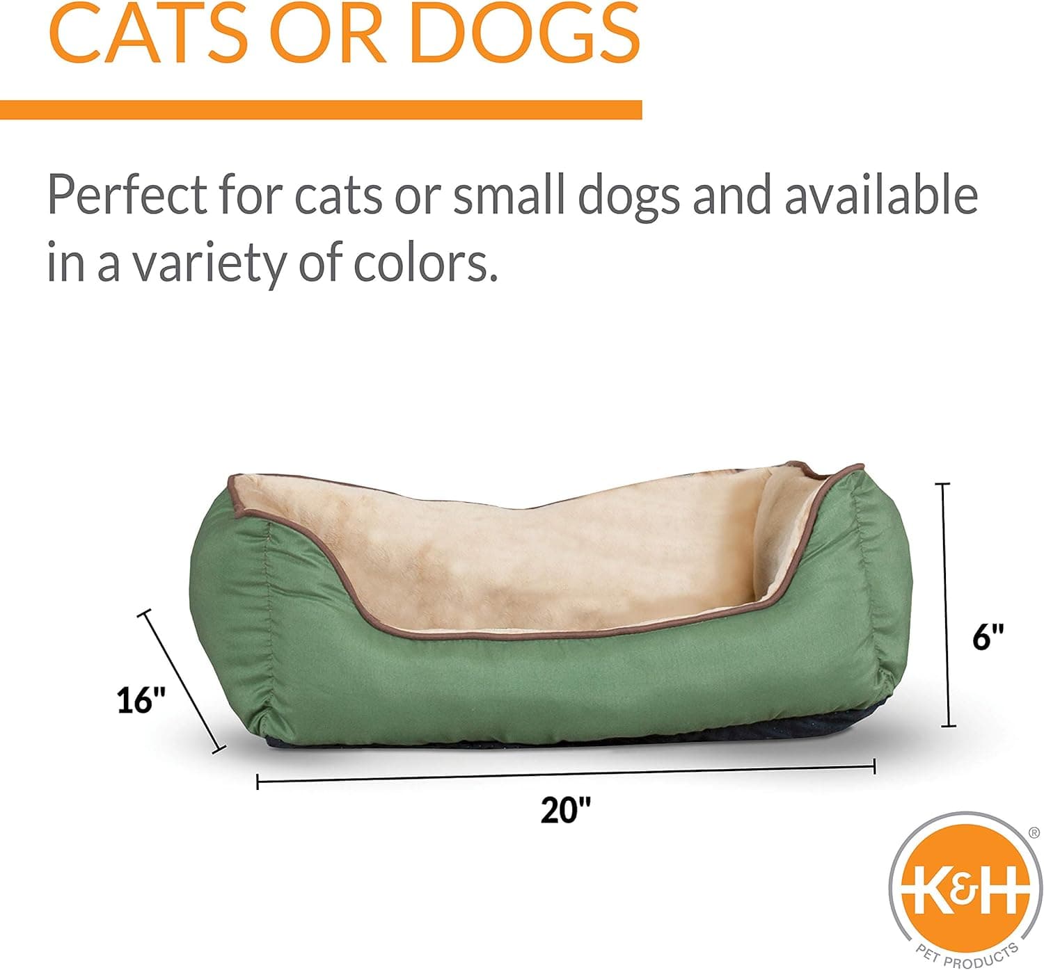 K&H Pet Products Self-Warming Lounge Sleeper Pet Bed Small Gray/Blue 16 ...