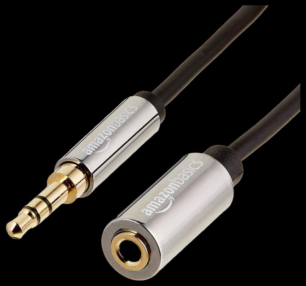 Amazon Basics 3.5mm Male to Female Stereo Audio Extension Adapter Cable