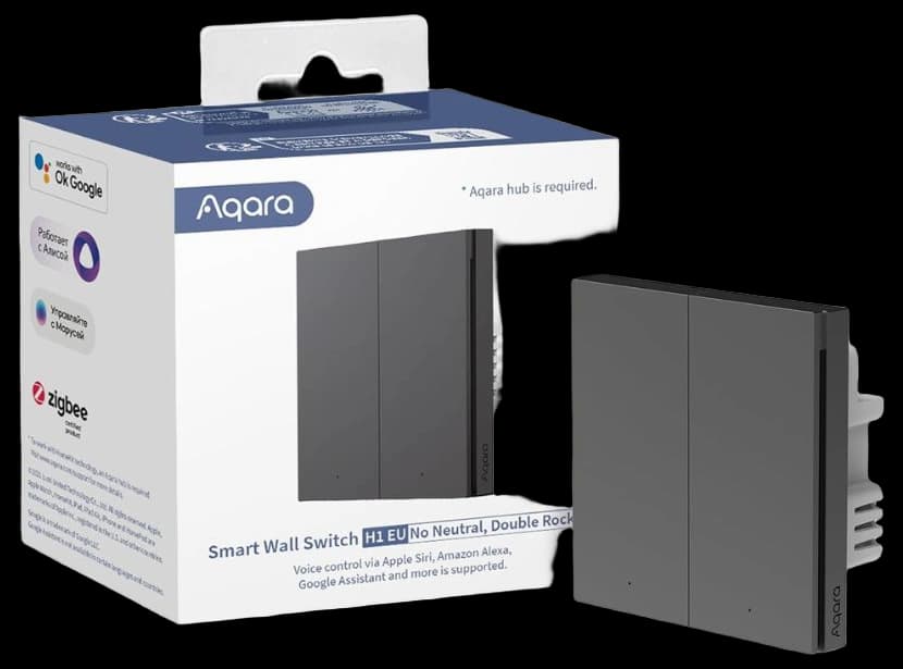 Aqara Smart Wall Switch H1 (With Neutral, Double Rocker) - Aqara UK Shop