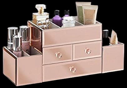Rose Gold Jewellery Stand with Ceramic Dish | 4 Tier Metal Holder ...