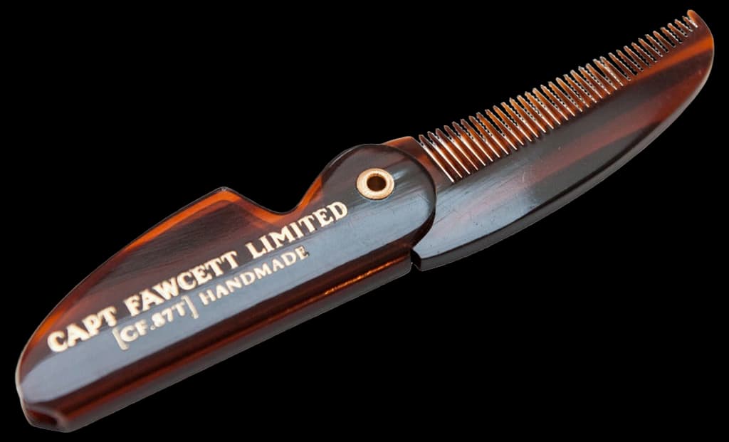 Captain Fawcett's Folding Pocket Moustache Comb (CF.87T) – NOAH