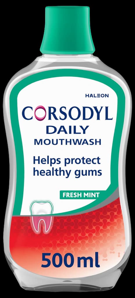 Corsodyl Mouthwash Daily Gum Care, Fluoride Mouthwash, Alcohol Free ...