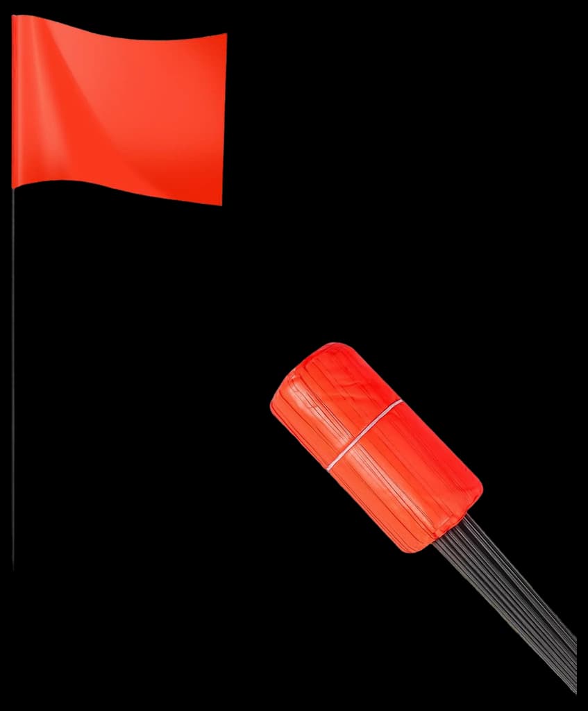 Amazon.com: OBOSSY 15x4x5 Inch Marking Flags – High-Visibility Yard ...